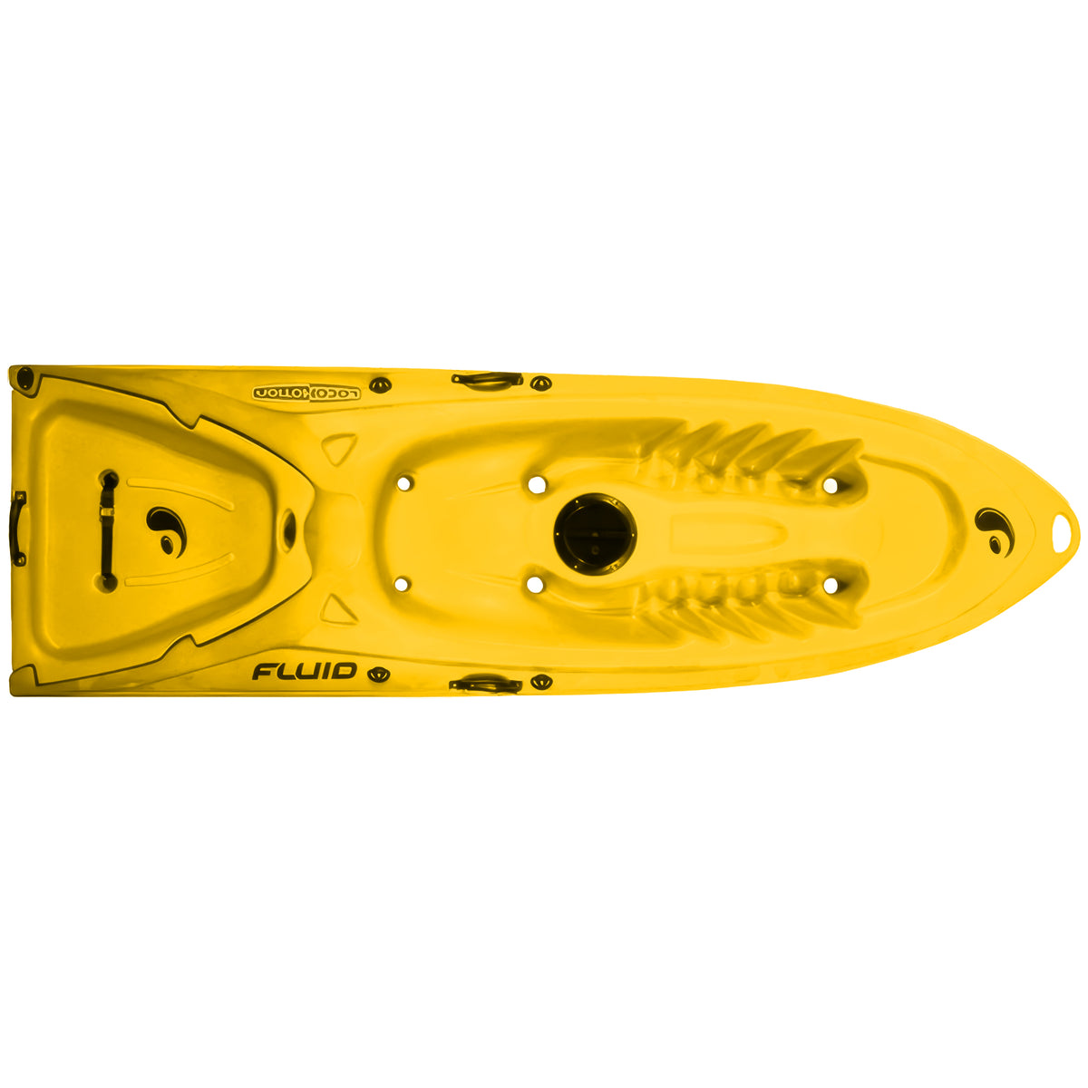 Fluid Kayaks Locomotion Recreational Fishing Kayak with Rod Holders