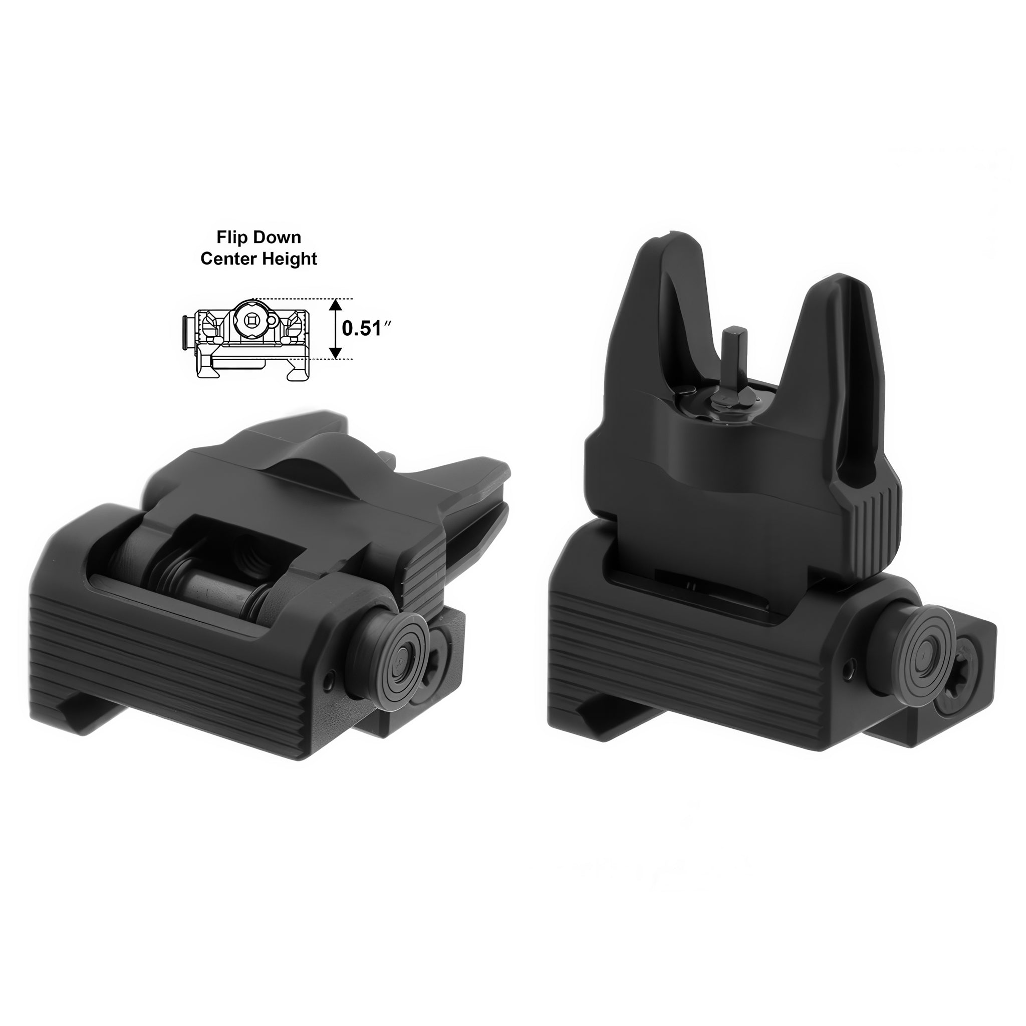 UTG ACCU-SYNC Spring-Loaded AR15 Flip-up Front Sight- MNT-757