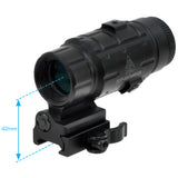 UTG 3X Magnifier with Flip-to-side W/E Adjustable QD Mount- SCP-MF3WEQS