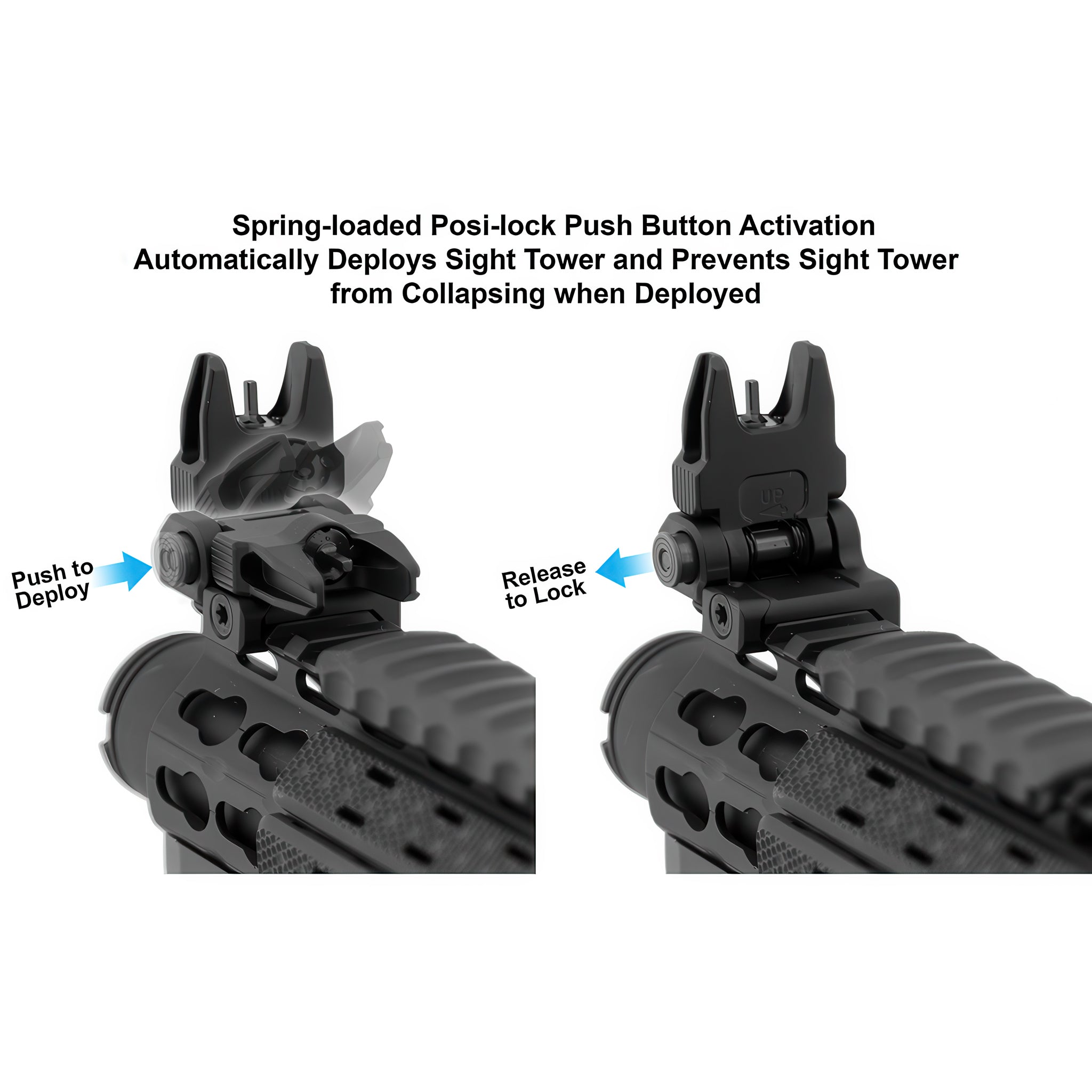 UTG ACCU-SYNC Spring-Loaded AR15 Flip-up Front Sight- MNT-757