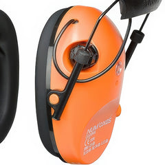 Num'Axes CAS1034 Acoustic Electronic Orange Earmuffs- NGCASELE005
