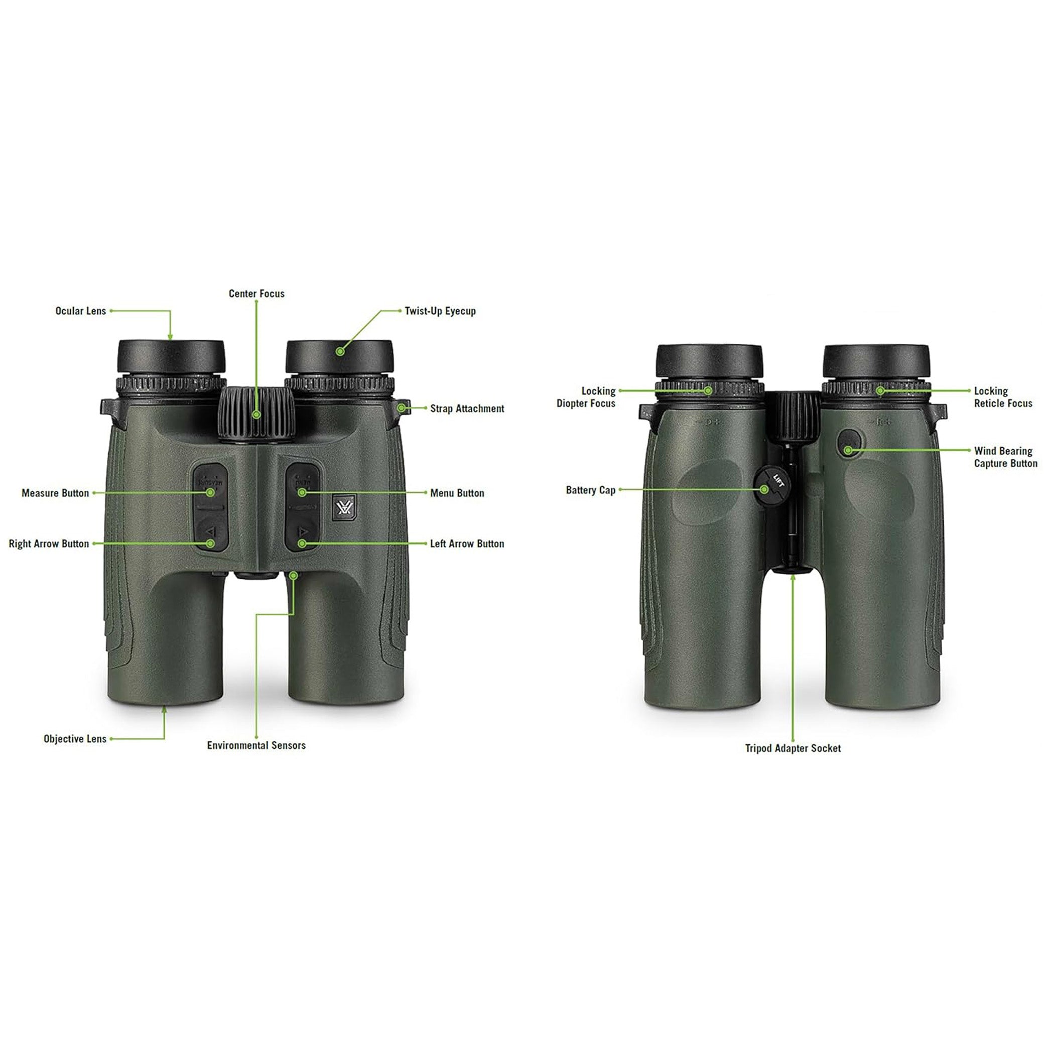 Vortex Talon HD 10K 12x50 Ballistic Laser Rangefinding Binoculars- LRF-TLN1250