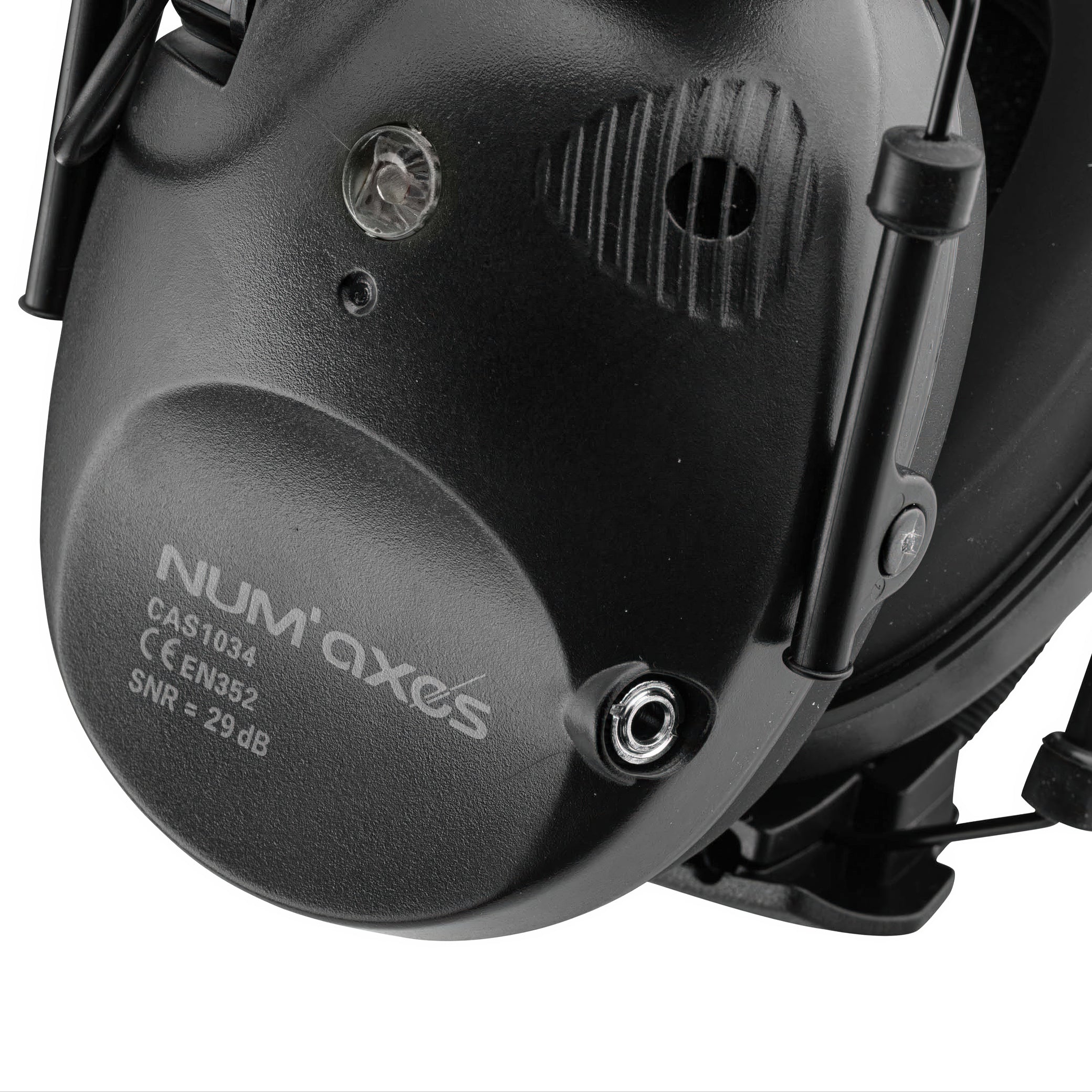 Num'Axes CAS1034 Acoustic Electronic Black Earmuffs- NGCASELE003