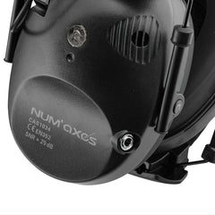 Num'Axes CAS1034 Acoustic Electronic Black Earmuffs- NGCASELE003