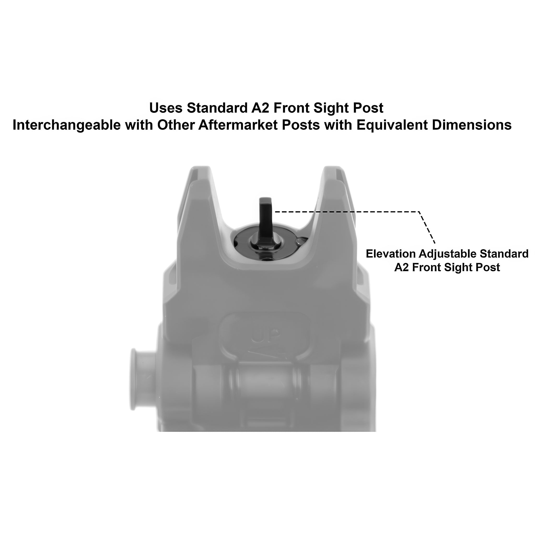 UTG ACCU-SYNC Spring-Loaded AR15 Flip-up Front Sight- MNT-757