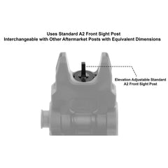 UTG ACCU-SYNC Spring-Loaded AR15 Flip-up Front Sight- MNT-757