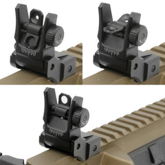 UTG Super Slim Flip-up Rear Sight with Dual Aiming Aperture- MNT-955