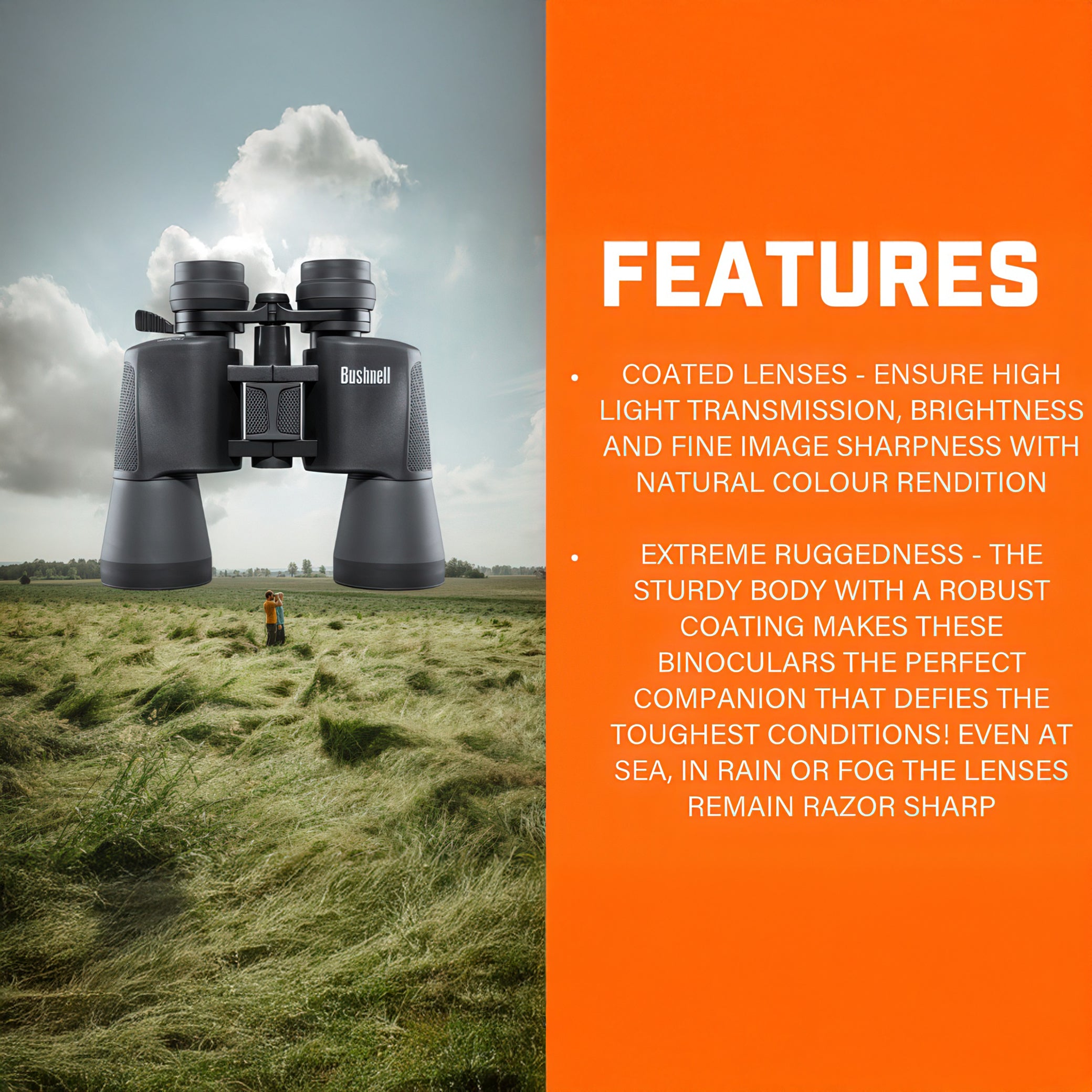Bushnell Pacifica 10-30x50 Porro Zoom Binoculars- 211035