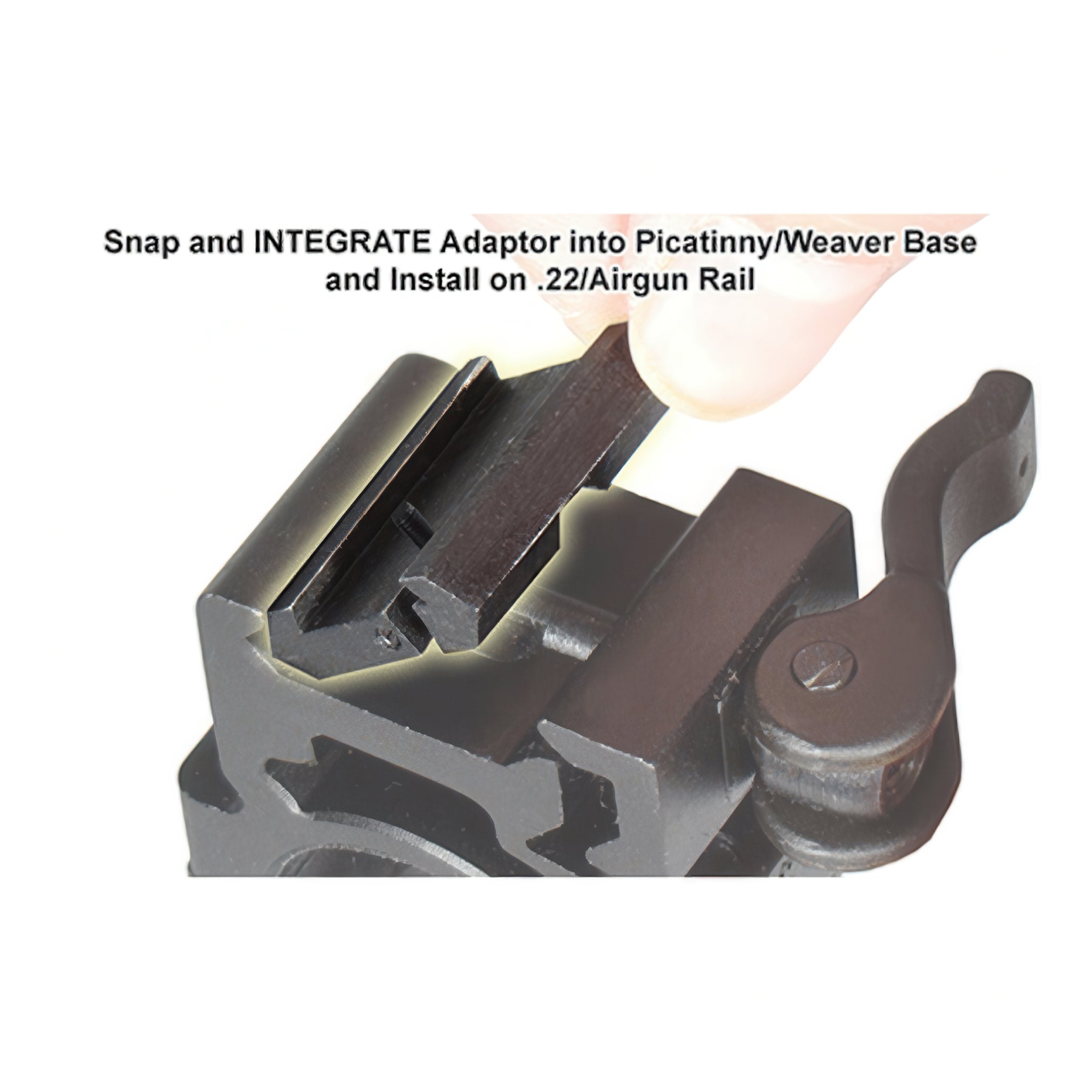 UTG .22/Airgun to Picatinny/Weaver Low Pro Snap-in Adaptor- MNT-DT2PW01