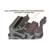 UTG .22/Airgun to Picatinny/Weaver Low Pro Snap-in Adaptor- MNT-DT2PW01