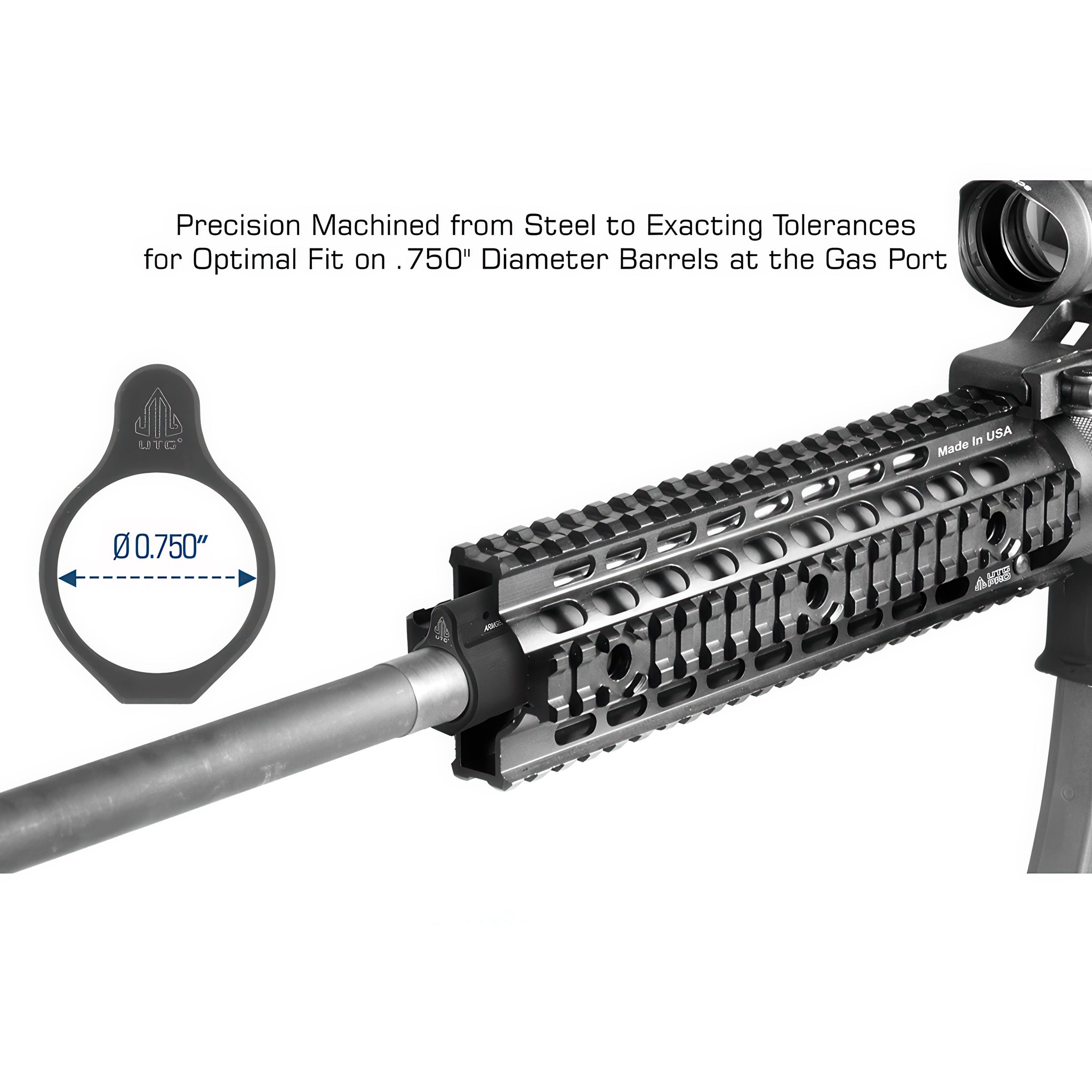 UTG AR15 Micro Gas Block- MNT-ARMGB01