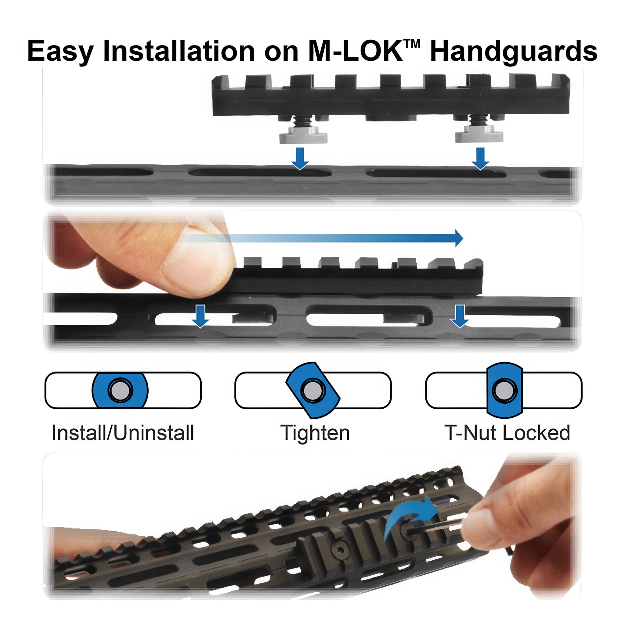 UTG PRO M-LOK 8-Slot Rail Section- MTURS09M