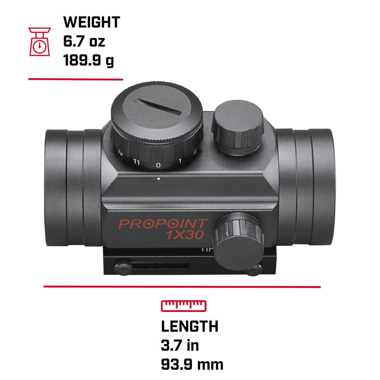 Tasco ProPoint 1X30mm 5 MOA Red Dot Sight- TRD130T