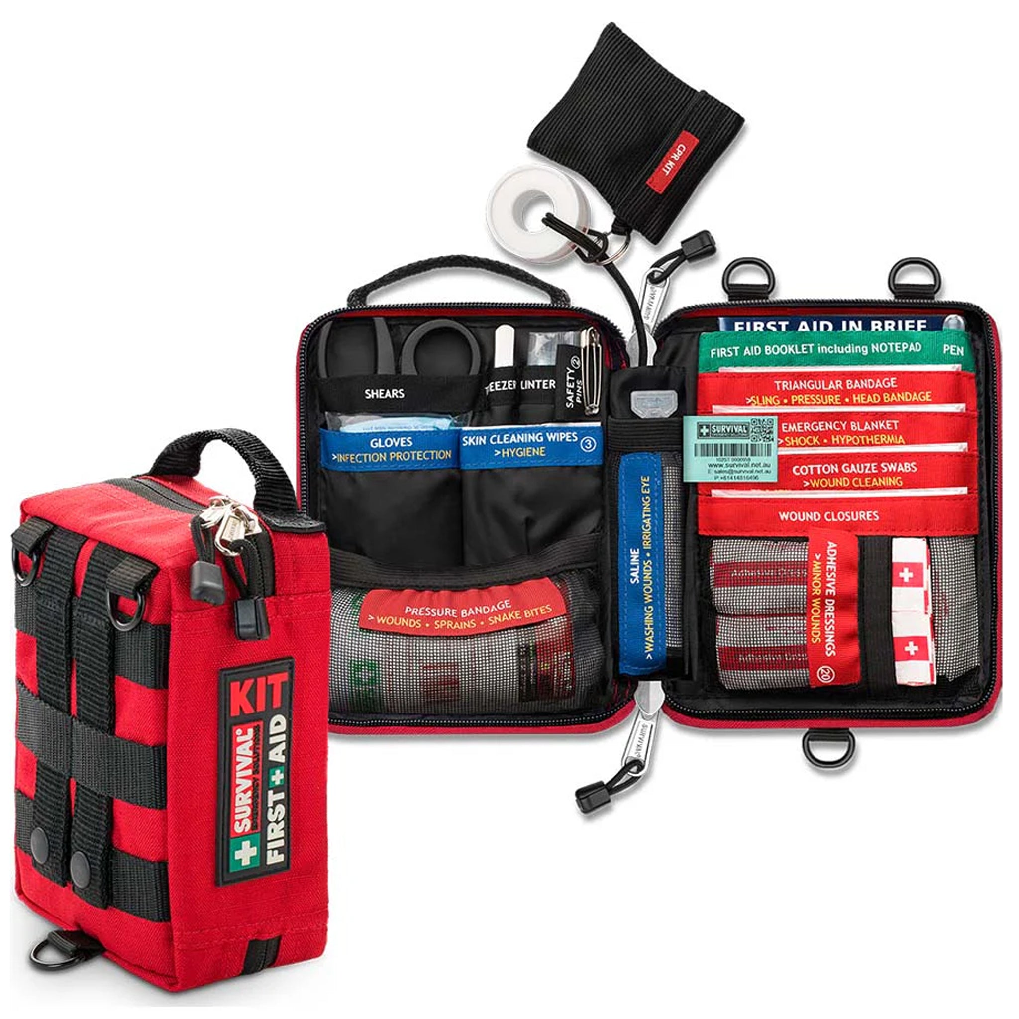 Survival Handy HFAK First Aid kit set- Red – SafariSA