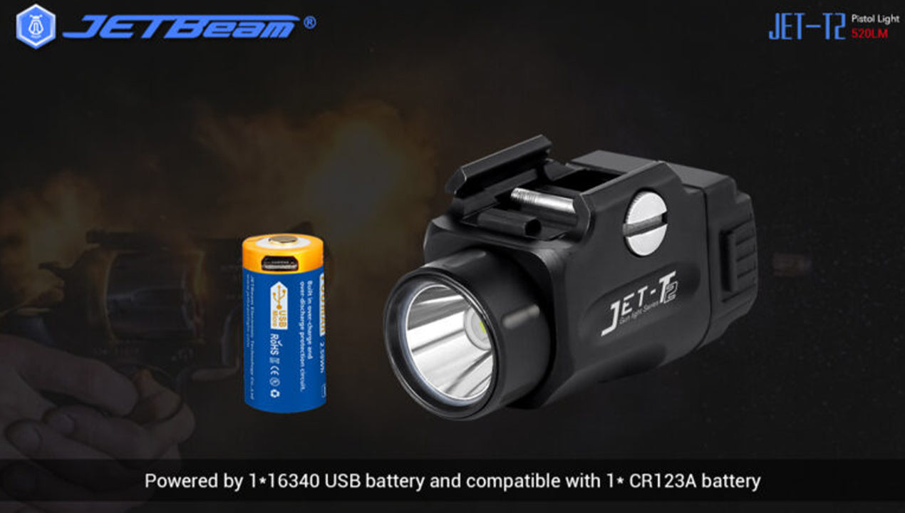 Jetbeam 520 Lumen Pistol Torch- T2