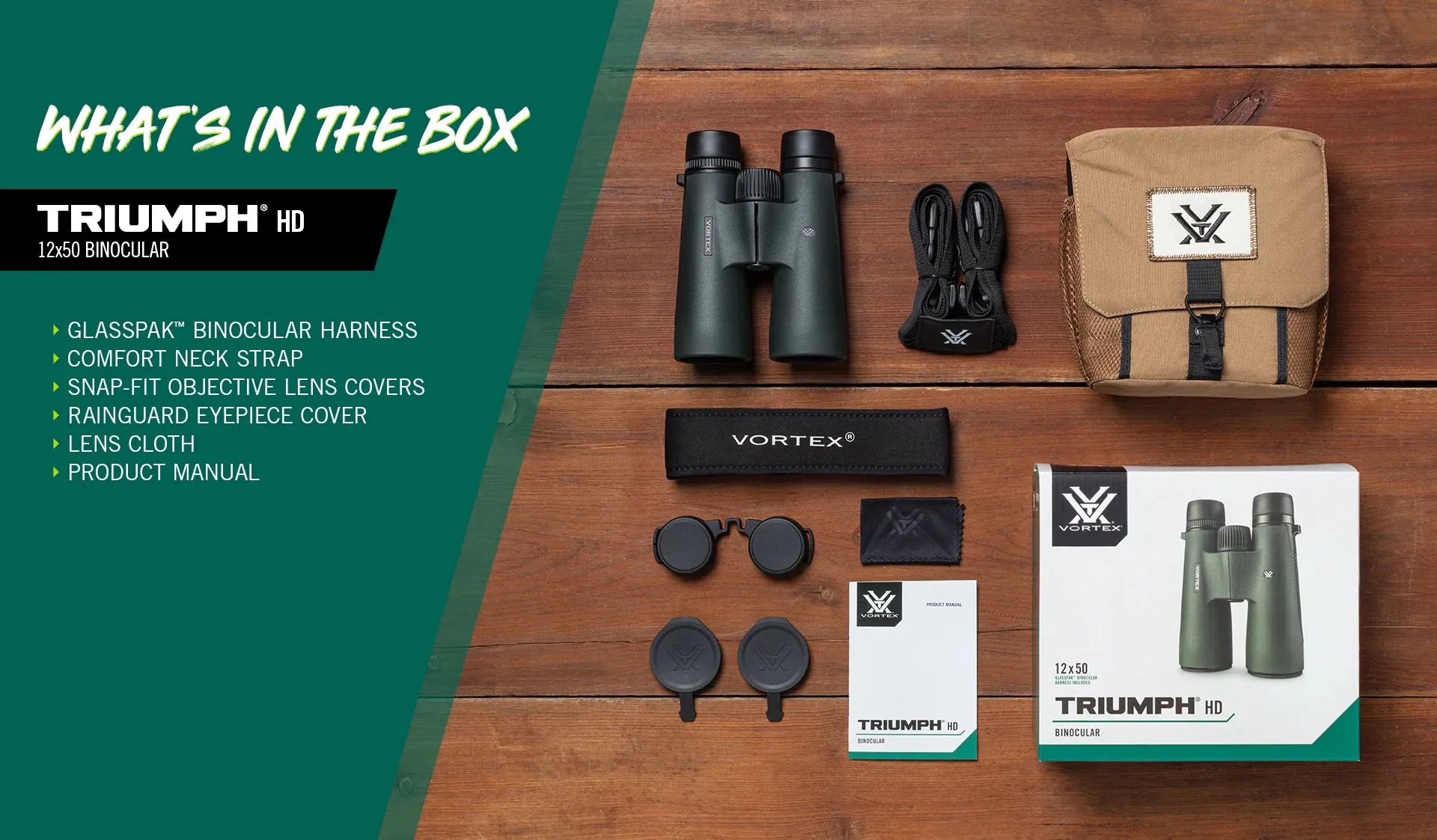 Vortex Triumph HD 12x50 Binoculars- TRI-1250