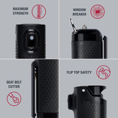 Sabre Red SE-BK-01 Safe Escape Pepper Gel and cutter - Black