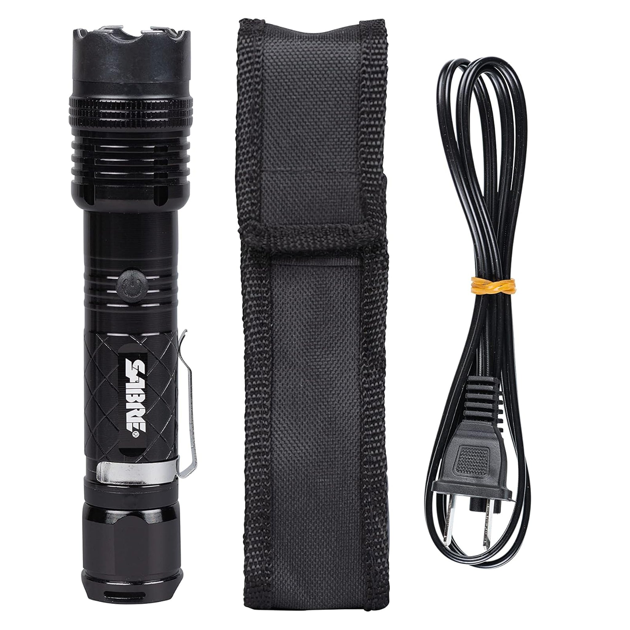 Sabre Red Stun Gun with Flashlight and Belt Holster- S-3000SF