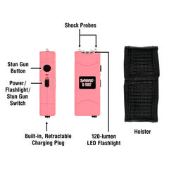 Sabre Red 2.762 uC Stun Gun with Holster Pink- S-1007-PK