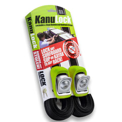 Lockable Tie Down straps 2.5 Meter Green Kanulock KUL004 - 2 Pack