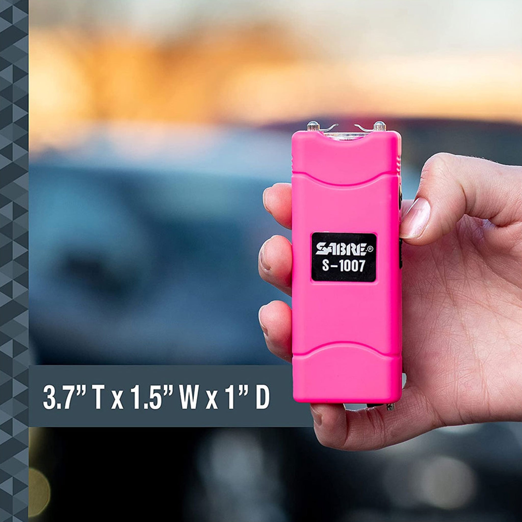 Sabre Red 2.762 uC Stun Gun with Holster Pink- S-1007-PK