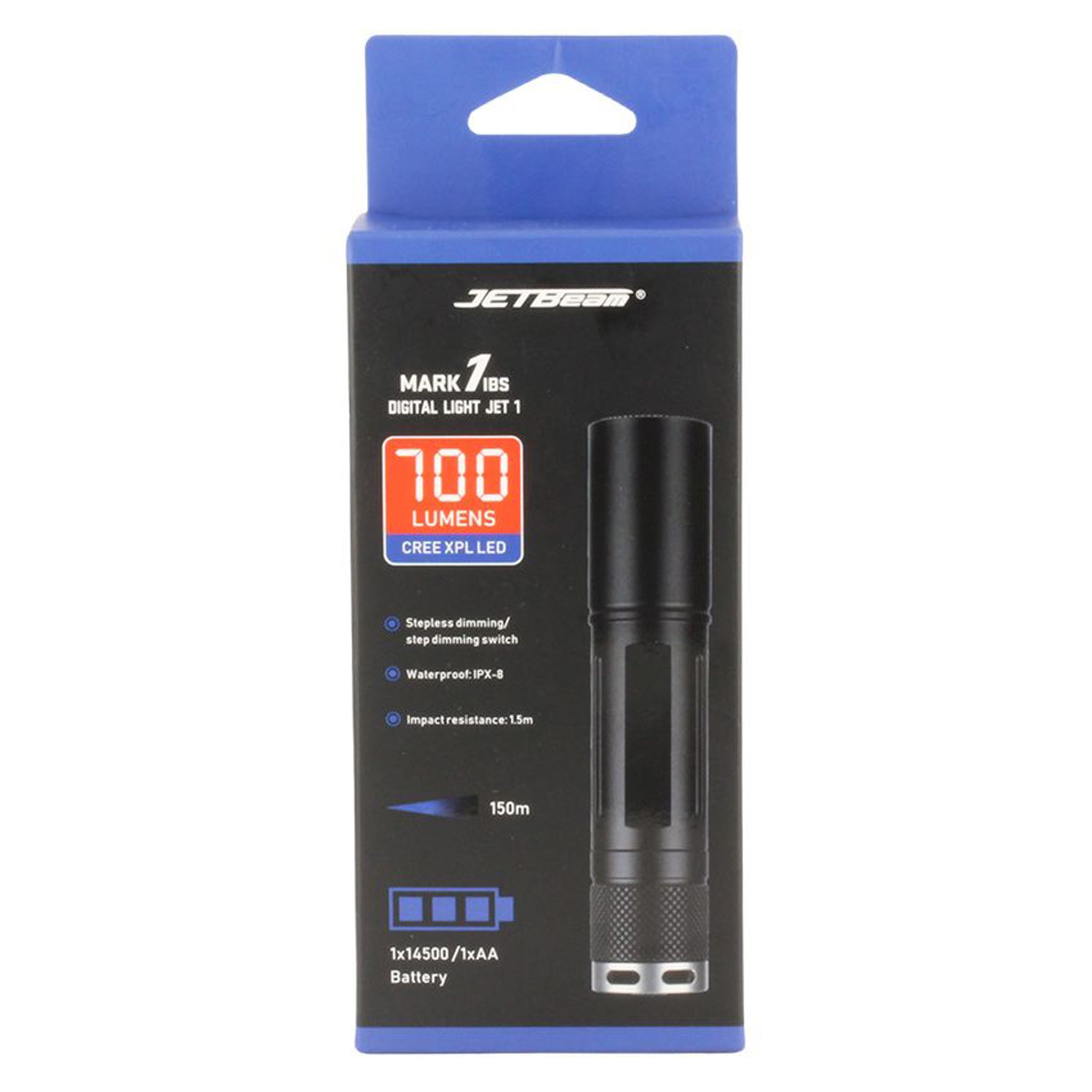 Jetbeam JET Mark 1 IBS Rechargeable 700 Lumen Flashlight