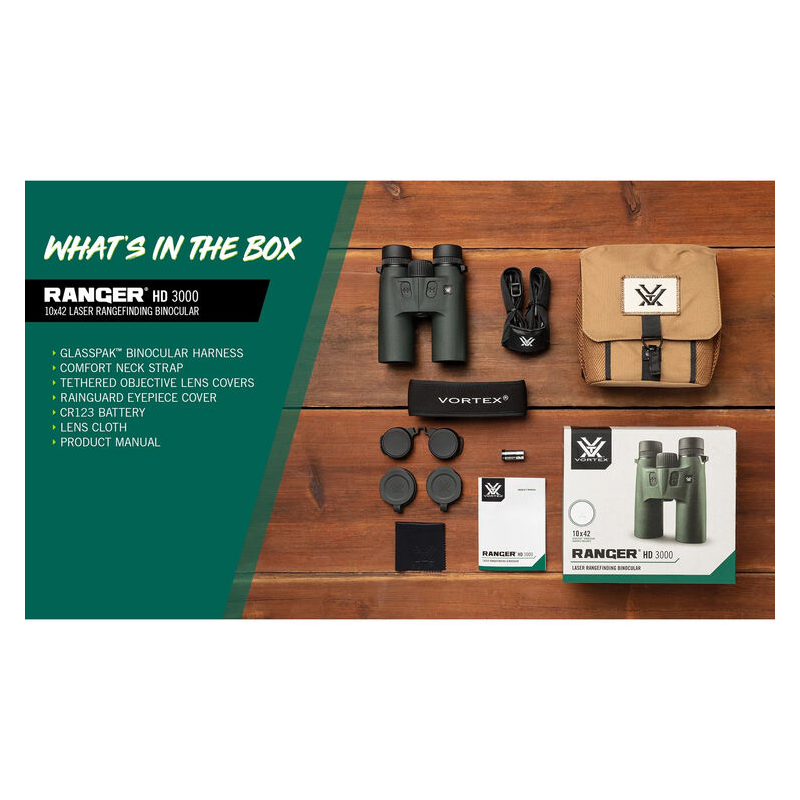 Vortex Ranger HD 3000 10x42 Laser Rangefinding Binoculars
