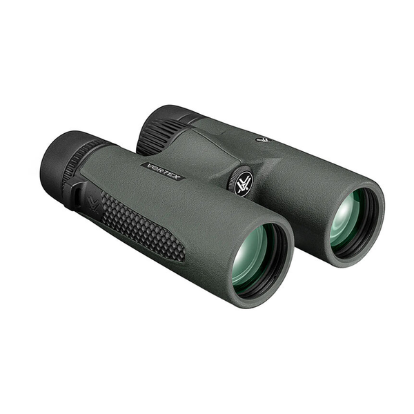 Vortex Triumph HD 10x42 binoculars angled side view