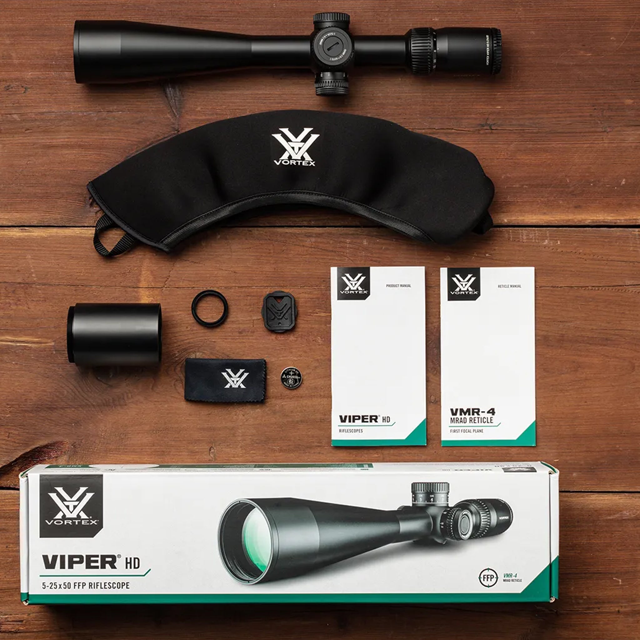 Vortex Viper HD 5-25x50 FFP VMR-4 MRAD Riflescope- VPR-52502